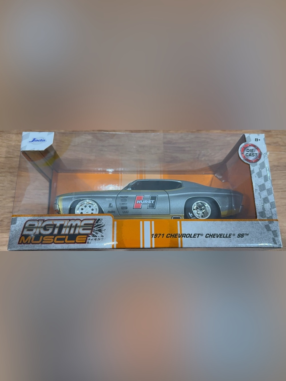 🏎️🏎️ NIB 1971 CHEVY CHEVELLE SS "HURST" GRAY 1/24 DIECAST CAR JADA TOYS 🏎️🏎️